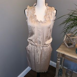 LOFT rose gold sleeveless dress size 4